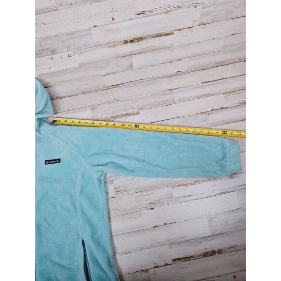 Columbia Girls Sz XL Soft Light Blue Fleece Full Zip Hoodie - Picture 8 of 10